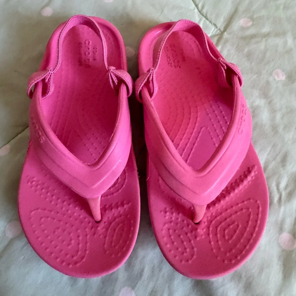 CROCS Kids Pink Sandals Toddler size 9